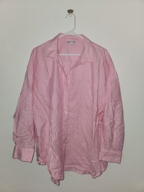 Old Navy Pink The Boyfriend Shirt Size XL